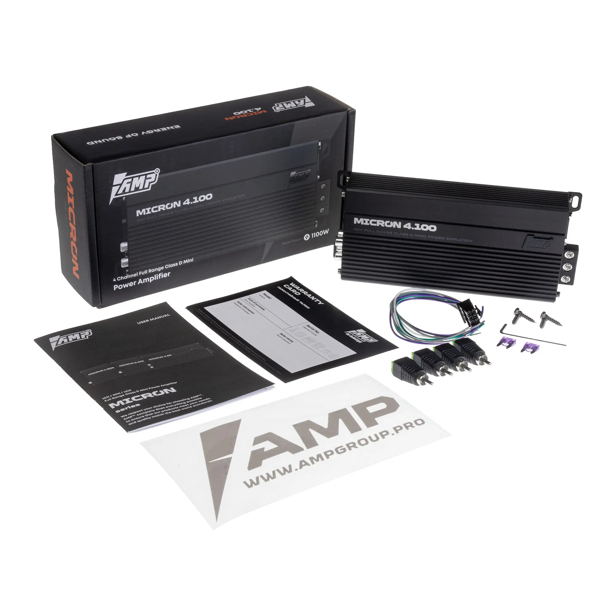 Усилитель AMP MICRON 4.100 купить в интернет магазине AMPGROUP.  Усилитель AMP MICRON 4.100   цены, большой каталог, новинки.
