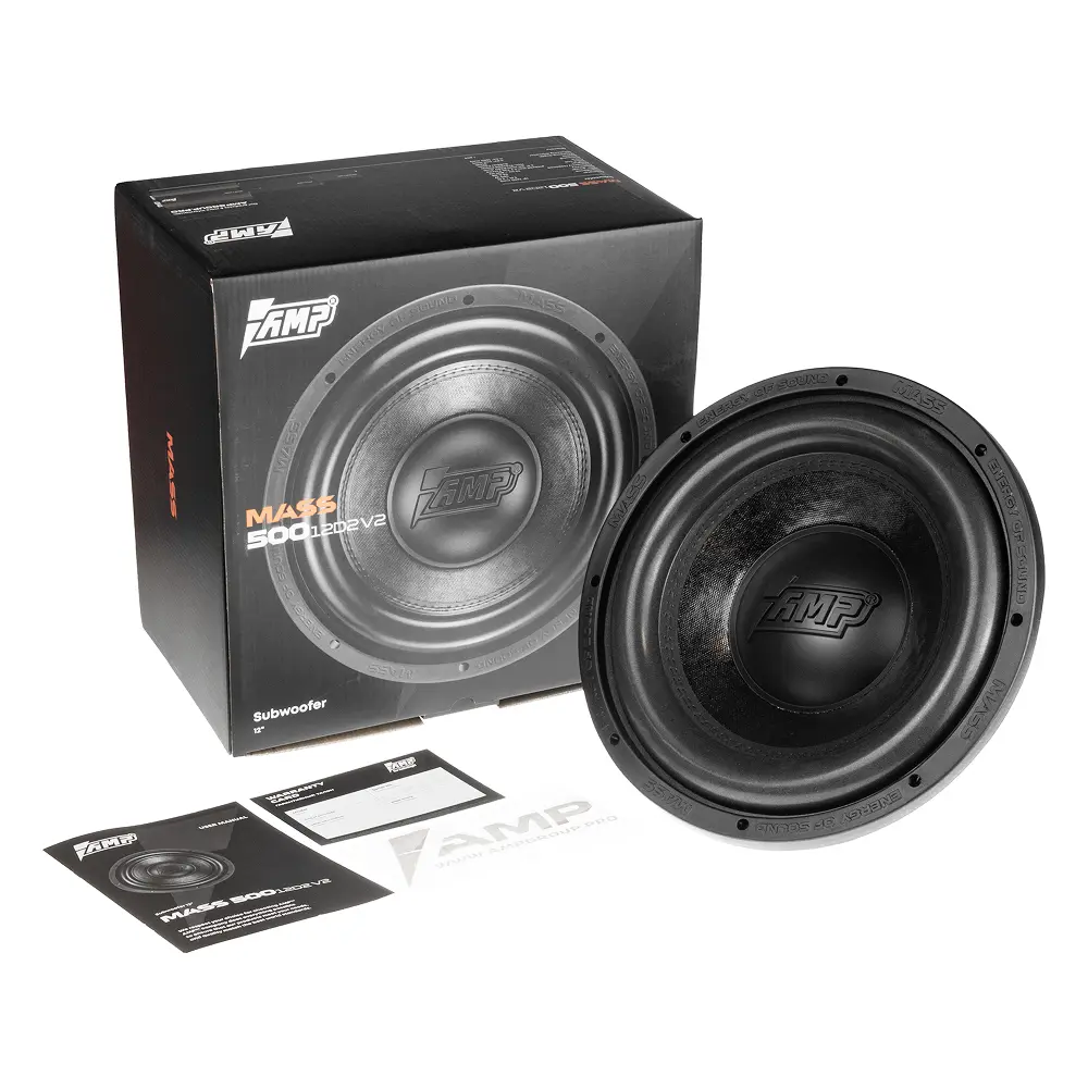 Сабвуферный динамик AMP MASS 500 12D2 V.2 (2+2 Ом, rms500) купить в интернет магазине AMPGROUP.  Сабвуферный динамик AMP MASS 500 12D2 V.2 (2+2 Ом, rms500)   цены, большой каталог, новинки.
