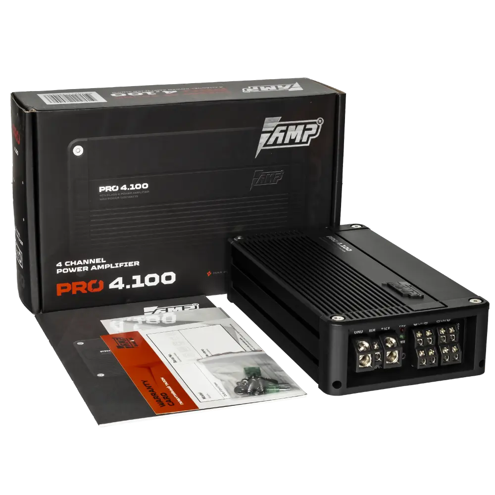 Усилитель AMP PRO 4.100 купить в интернет магазине AMPGROUP.  Усилитель AMP PRO 4.100   цены, большой каталог, новинки.
