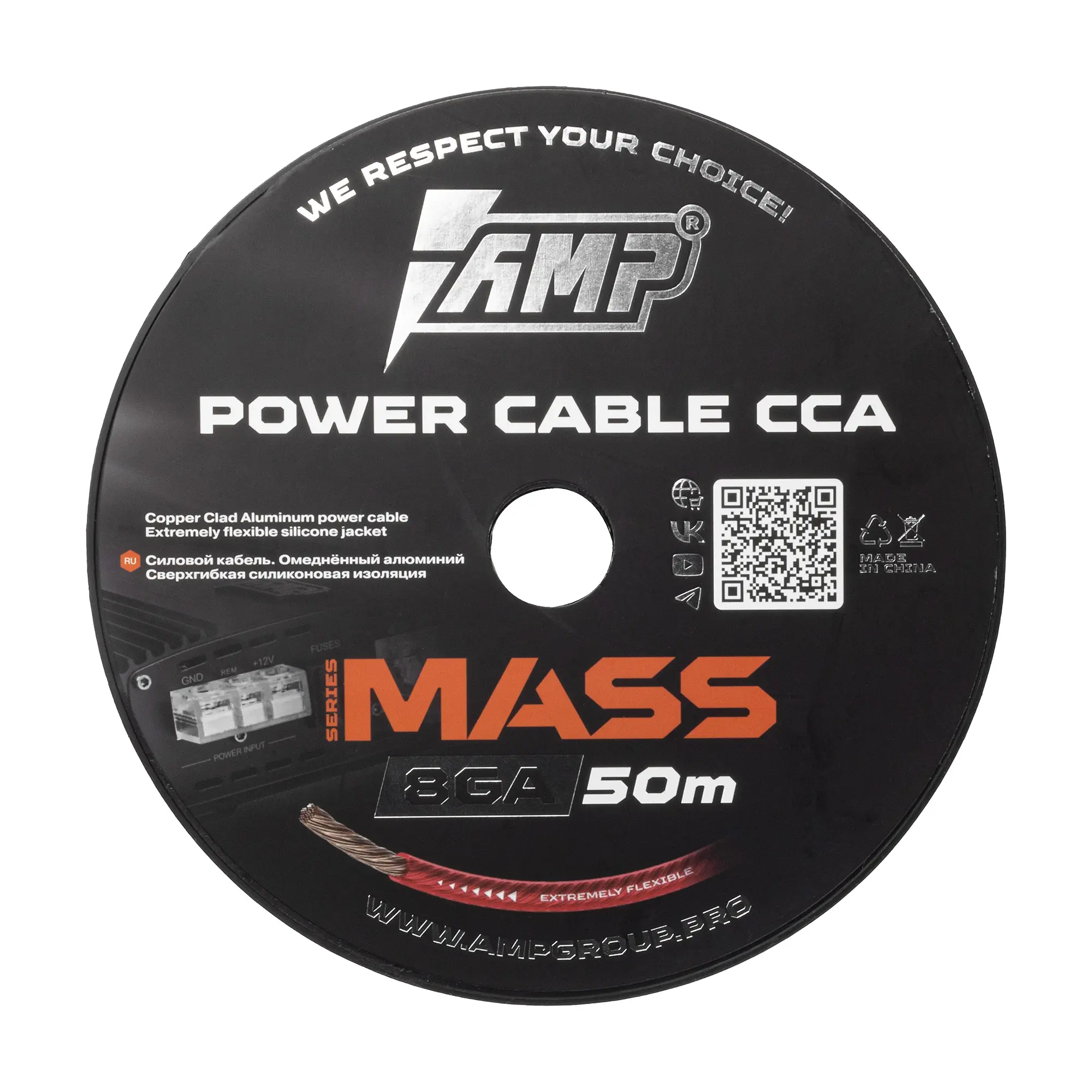 Провод силовой AMP MASS 8Ga CCA Extremely flexible Красный алюминий купить в интернет магазине AMPGROUP.  Провод силовой AMP MASS 8Ga CCA Extremely flexible Красный алюминий   цены, большой каталог, новинки.
