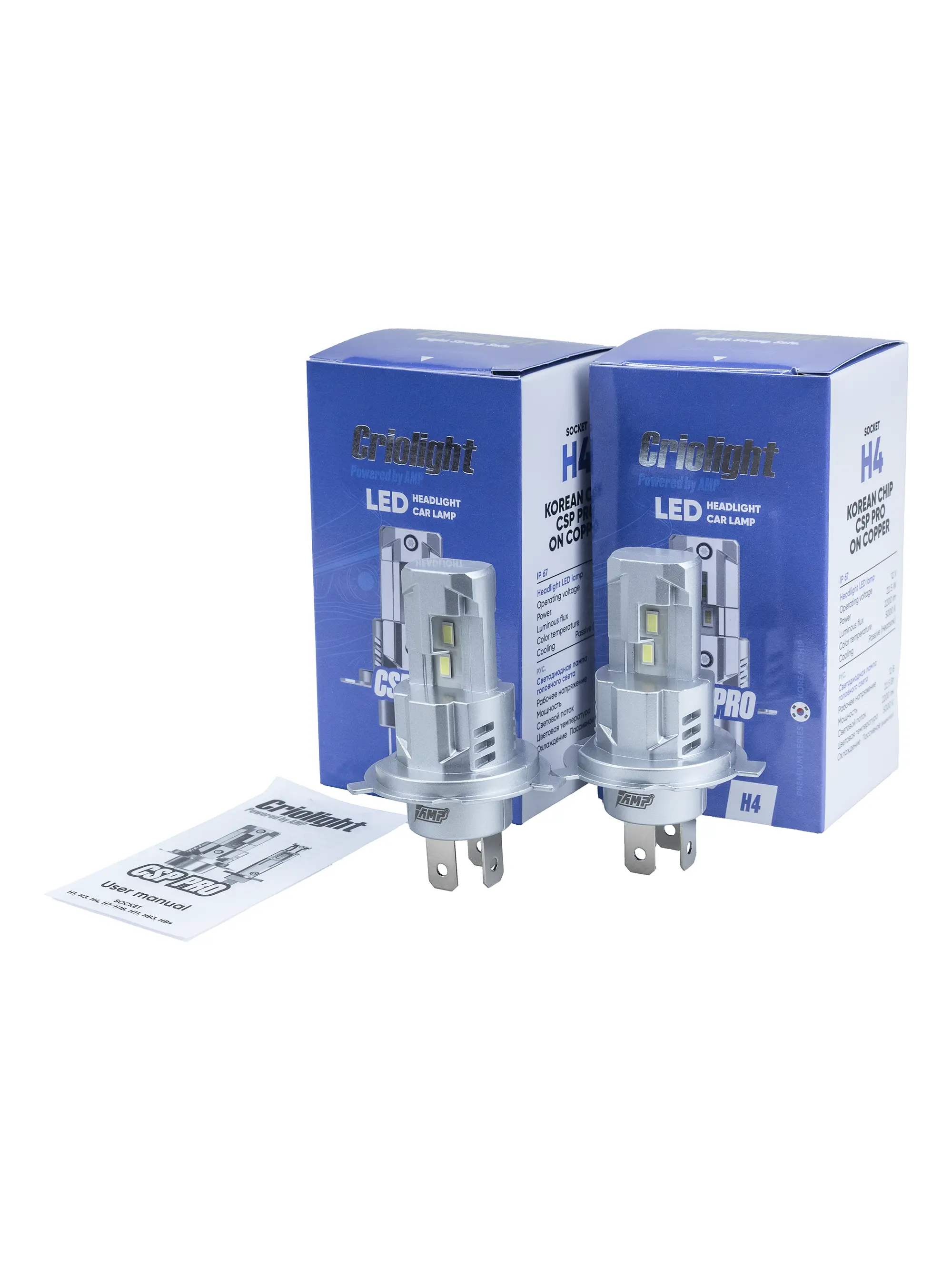 Светодиод головного света AMP/Criolight PRO CSP H4 купить в интернет магазине AMPGROUP.  Светодиод головного света AMP/Criolight PRO CSP H4   цены, большой каталог, новинки.
