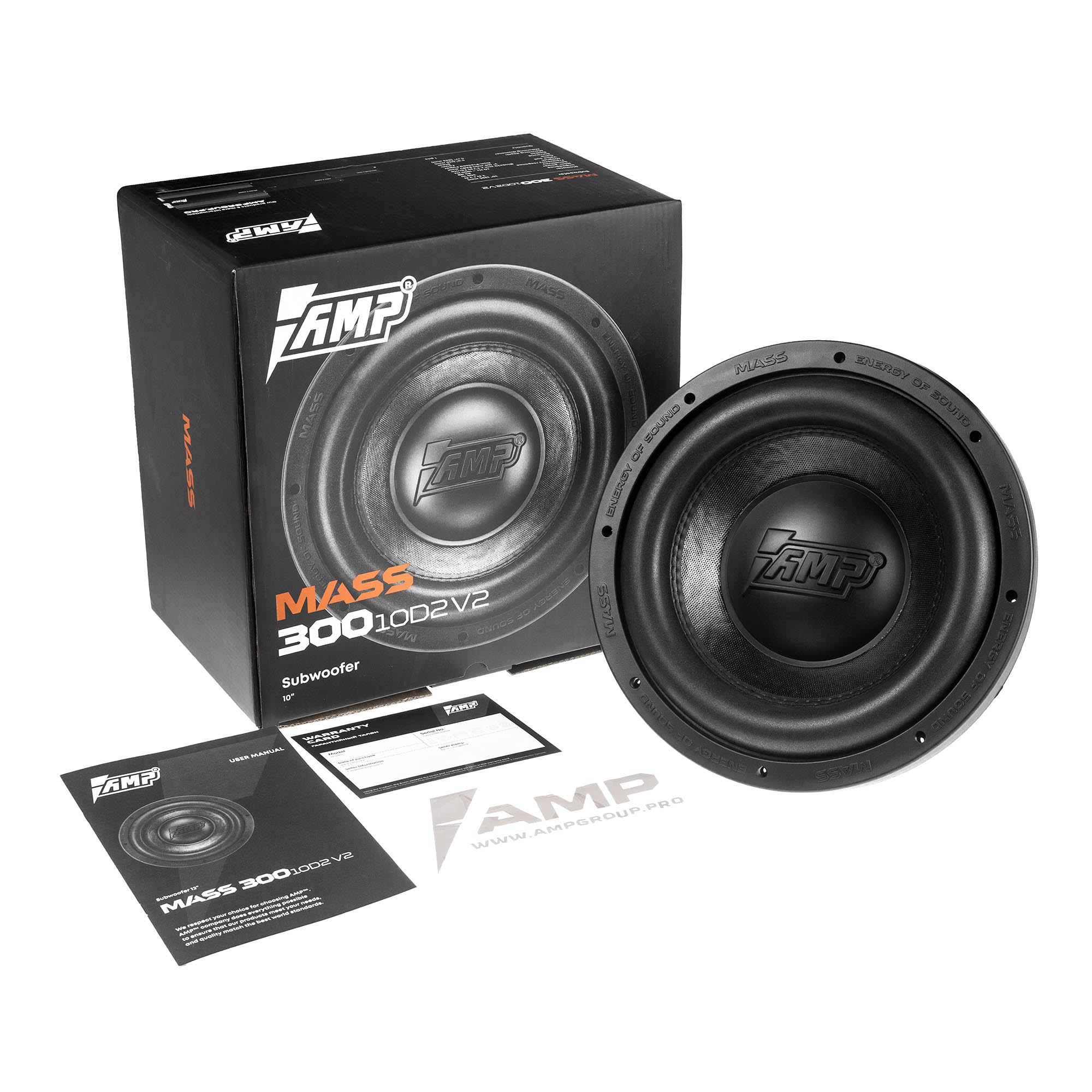 Сабвуферный динамик AMP MASS 300 10D2 V.2 купить в интернет магазине AMPGROUP.  Сабвуферный динамик AMP MASS 300 10D2 V.2   цены, большой каталог, новинки.
