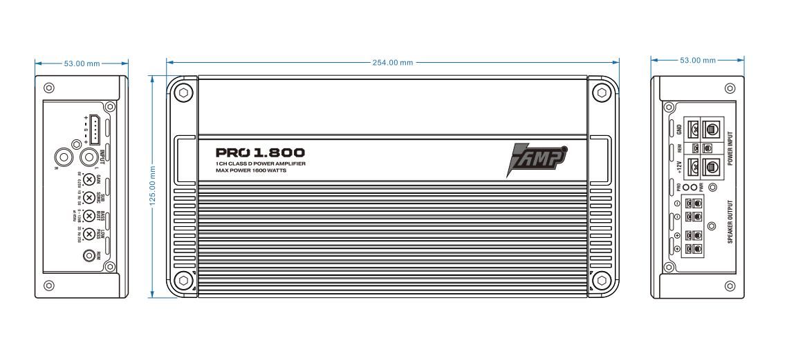 Усилитель AMP PRO 1.800 купить в интернет магазине AMPGROUP.  Усилитель AMP PRO 1.800   цены, большой каталог, новинки.
